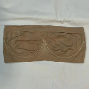 Angel Seamless Underwire Bandeau Bra Beige, Size S